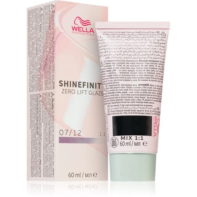 Wella Professionals Shinefinity Zero Lift Glaze poolpüsivärv (demi-permanent) varjund 07/12 - Cool Mushroom 60 ml