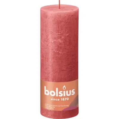 Sammasküünal Bolsius Rustic roosa, 19x7cm