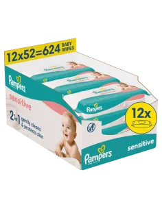 Pampers Sensitive niisked beebisalvrätid 12 pakki (624tk)