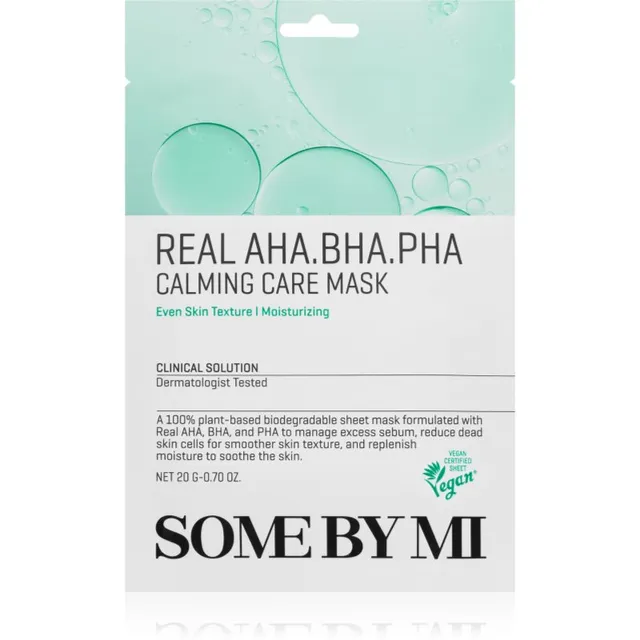 Some By Mi Clinical Solution AHA∙BHA∙PHA Calming Care Mask Rahustav näo lehtmask probleemsele nahale 20 g