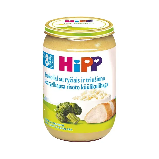 Spargelkapsa risoto küülikulihaga 8+, HIPP, 220 g