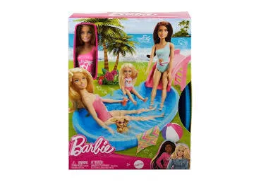 Nukk BARBIE basseinikmpl.liumäega