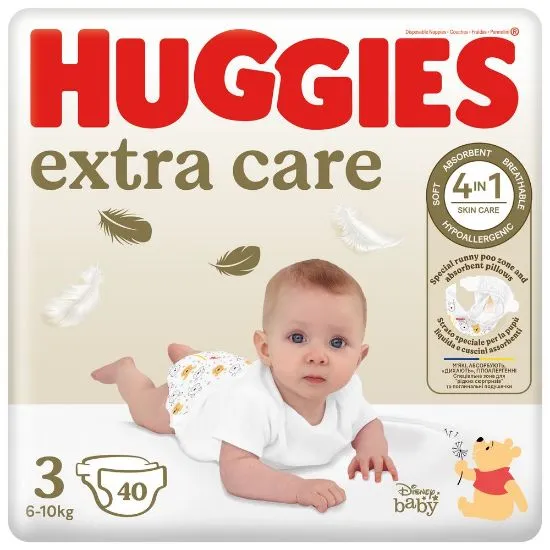 Huggies mähkmed Extra Care 3 6-10kg 40tk