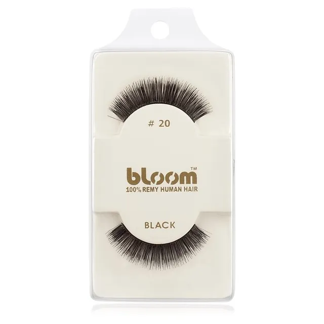 Bloom Natural Kleebitavad ripsmed inimjuustest No. 20 (Black) 1 cm
