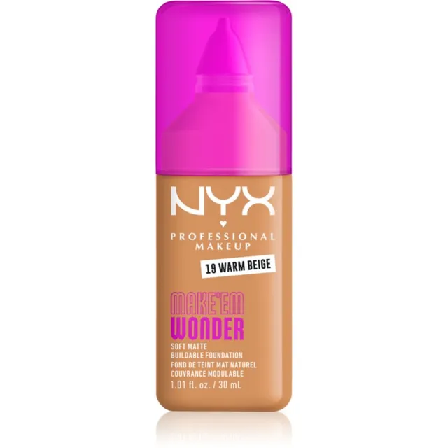 NYX Professional Makeup Make ‘Em Wonder Kerge matistav jumestuskreem varjund 19 Warm Beige 30 ml
