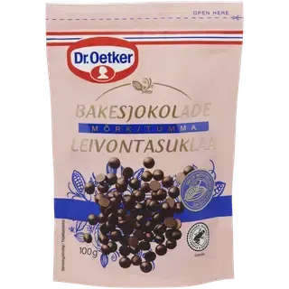 Dr.Oetker tumeda šokolaadi nööbid küpsetamiseks 100 g