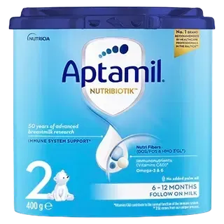 Aptamil® NUTRIBIOTIK™ 2 piimal põhinev imiku jätkupiimasegu alates 6 kuust, 400g
