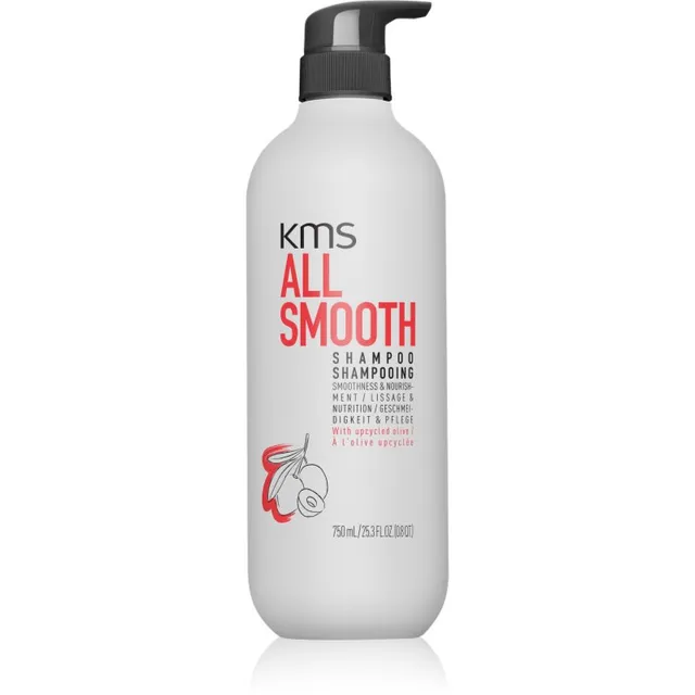 KMS All Smooth Shampoo Silendav šampoon paksudele, karmidele ja kuivadele juustele 750 ml