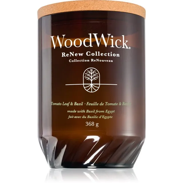 Woodwick Renew Tomato Leaf & Basil lõhnaküünal 368 g