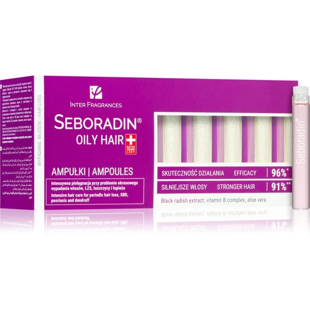Seboradin Oily Hair Ampull juuste väljalangemise ja kõõma vastu 14x5,5 ml