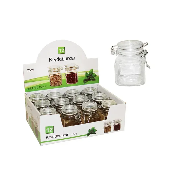 Klaaspurk vedru kaanega 75ml, 1 tk