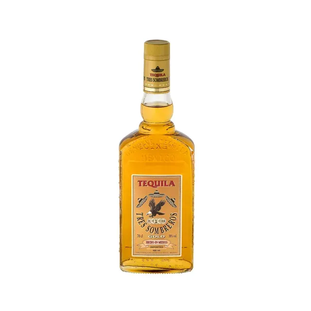 Tekiila TRES SOMBREROS Gold, 70 cl