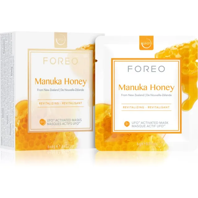 FOREO UFO™ Manuka Honey Elavdav mask 6 x 6 g