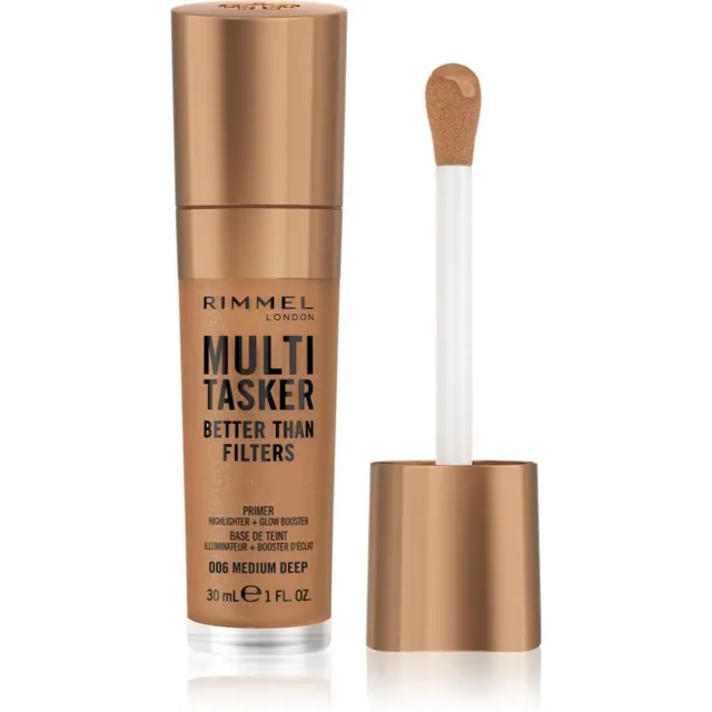 Rimmel Multi-Tasker Better Than Filters Kirgastav meigi aluskreem ühtlase nahatooni jaoks varjund 006 Medium Deep 30 ml
