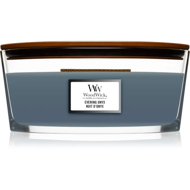 Woodwick Evening Onyx lõhnaküünal puidust taht (hearthwick) 453 g