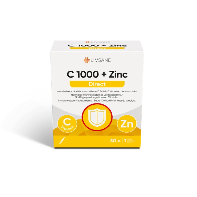 LIVSANE VITAMIIN C 1000 + TSINK DIREKT PULBER N30