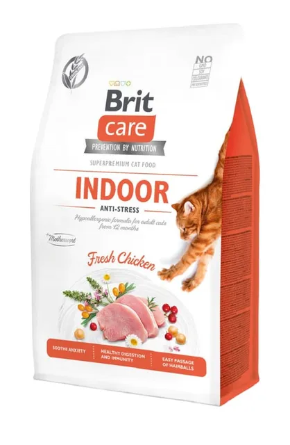 Brit Care Indoor Anti-Stress kassi kuivtoit, 2 kg