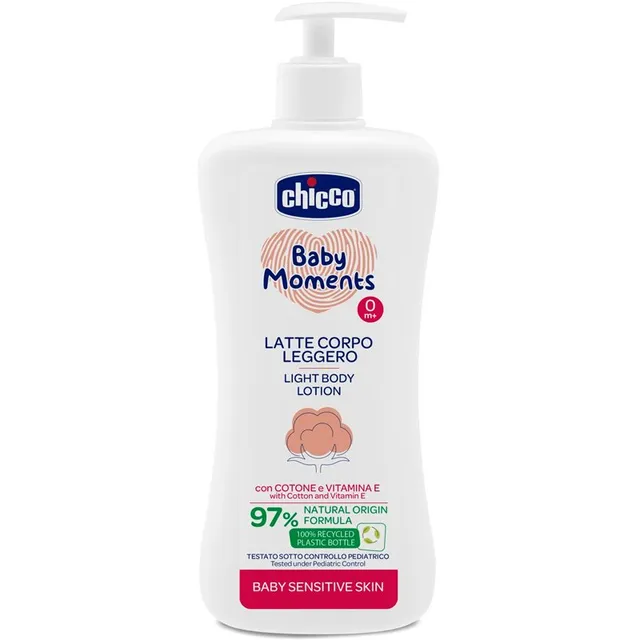 Chicco Baby Moments Sensitive Õrn kehapiim 500 ml