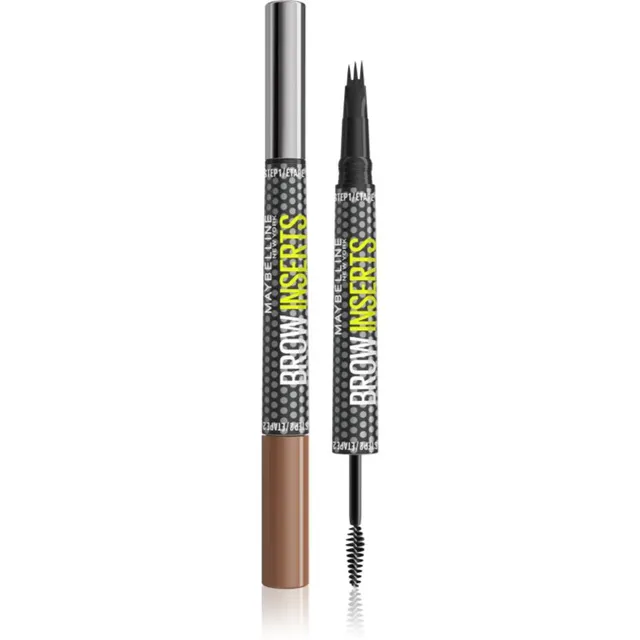 MAYBELLINE NEW YORK Brow Inserts Kulmupliiats kaks-ühes pintsliga varjund 2 Soft Brown 1.25 ml