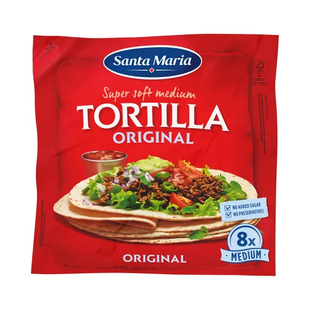Tortilja 20 cm x 8 tk, SANTA MARIA, 320 g