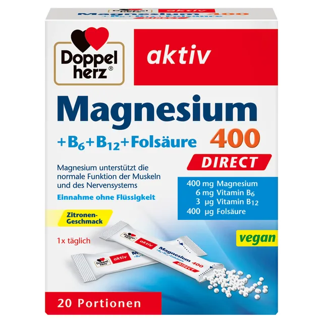 DOPPELHERZ AKTIV MG 400+B6+B12+FOOLHAPE DIRECT N20