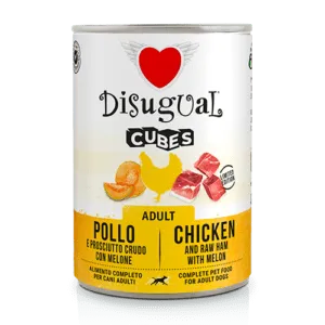 Disugual Cubes kana, singi ja meloniga koerakonserv 150g
