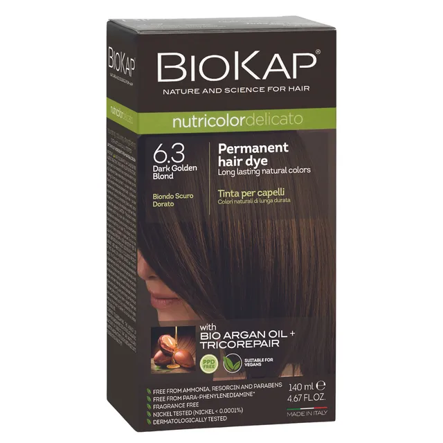 BIOKAP Nutricolor Delicato 6.3 Permanent Hair Dye 140ml