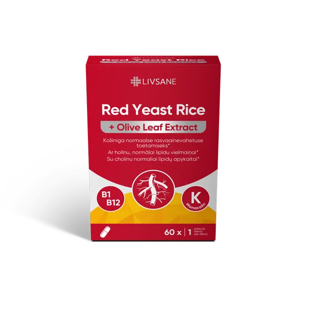 LIVSANE RED YEAST RICE + OLIVE LEAF EXTRACT KAPSLID N60