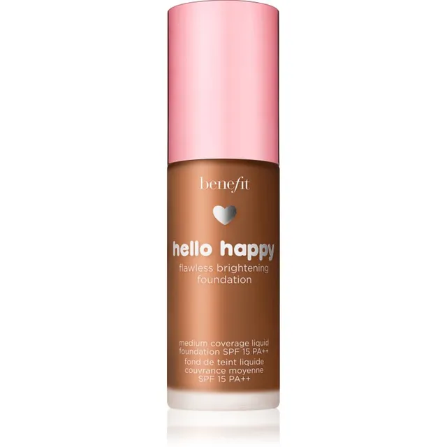Benefit Hello Happy Flawless Brightening Foundation Valgustpeegeldav vedel jumestuskreem SPF 15 varjund 11 Dark Neutral 30 ml