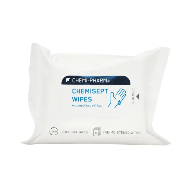 Chemisept Wipes antiseptilised rätikud kätele