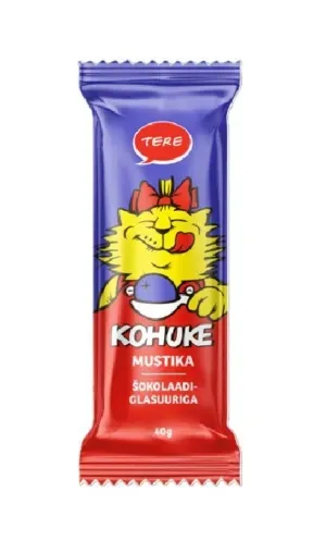 Tere Kohuke Mustika Šokolaadiglasuuriga 40g