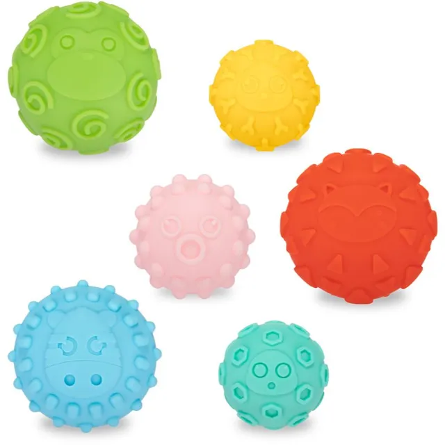 Canpol babies Sensory balls pehmed sensoorsed pallid 6 tk