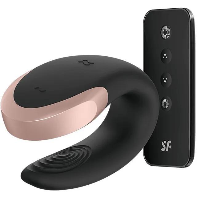 Satisfyer Double Love paarivibraator Black 8,3 cm
