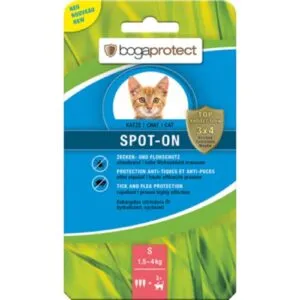 Bogaprotect SPOT-ON  parasiite (puuke ja kirpe) tõrjuv täpilahus kassile S (1,5-4kg)