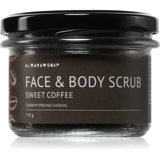 Almara Soap Face & Body Scrub Suhkrukoorimine kehale ja näole lõhn Sweet Coffee 110 g