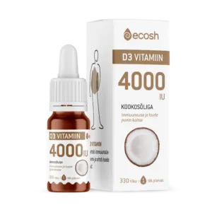 D3-vitamiin kookosõliga 4000IU 10ml