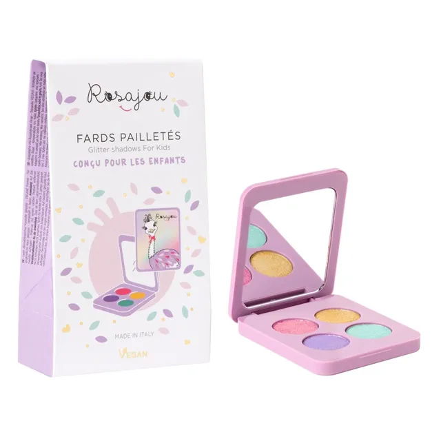 Rosajou Vegan Glitter Shadows Vegan sädelevate lauvärvide komplekt lastele