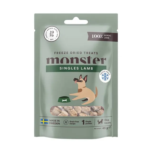 Monster Dog külmkuivatatud maius koerale, lammas, 45 g