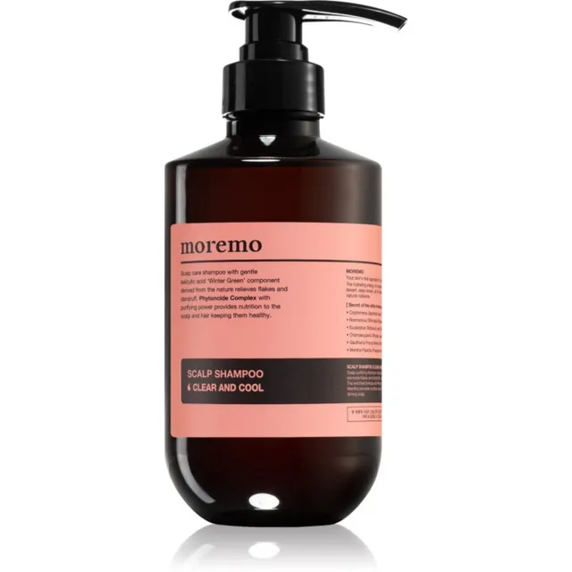 moremo Scalp Shampoo Clear And Cool Sügavpuhastav šampoon kõõma vastu 500 ml