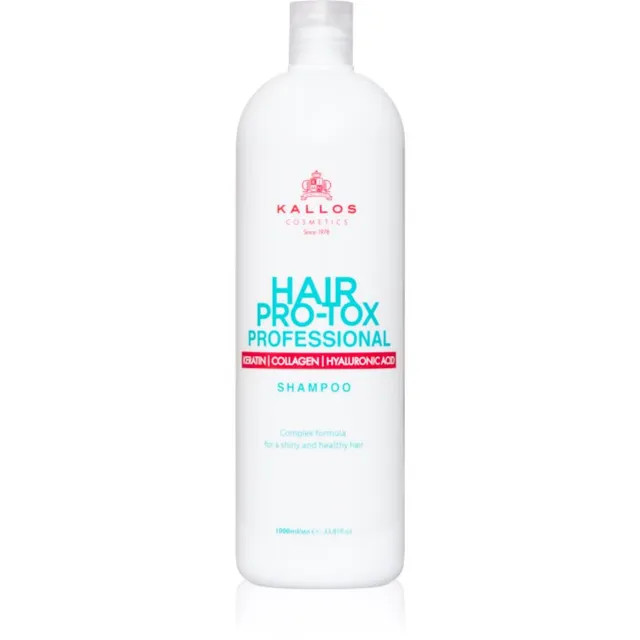 Kallos Hair Pro-Tox Šampoon keratiiniga kuivadeleja kahjustatud juustele 1000 ml