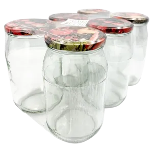 Klaaspurk kmpl 900ml 82mm kaanega 6tk