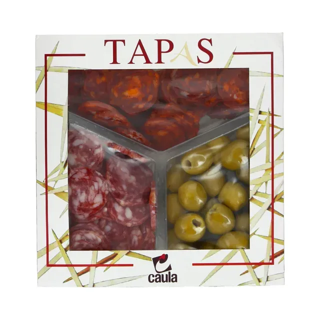 Tapas fuet, chorizo, oliivid, EMBUTIDOS CAULA, 120 g