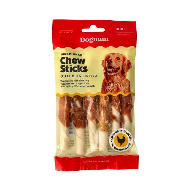 Täiendsööt. Närimisrull kanafileega 6tk, S, DOGMAN, 75g