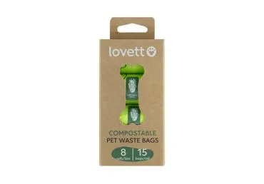 Koera väljaheite kotid LOVETT 8x15 tk