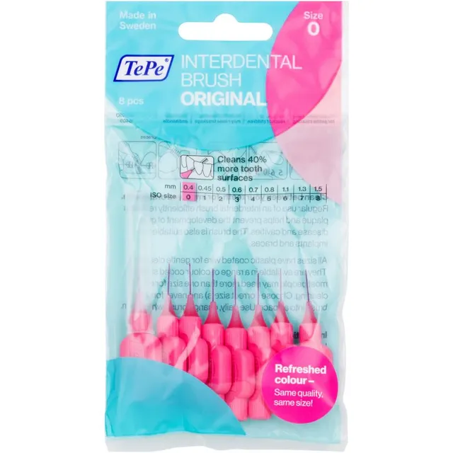 TePe Original Hambavaheharjad 0,4 mm 8 tk