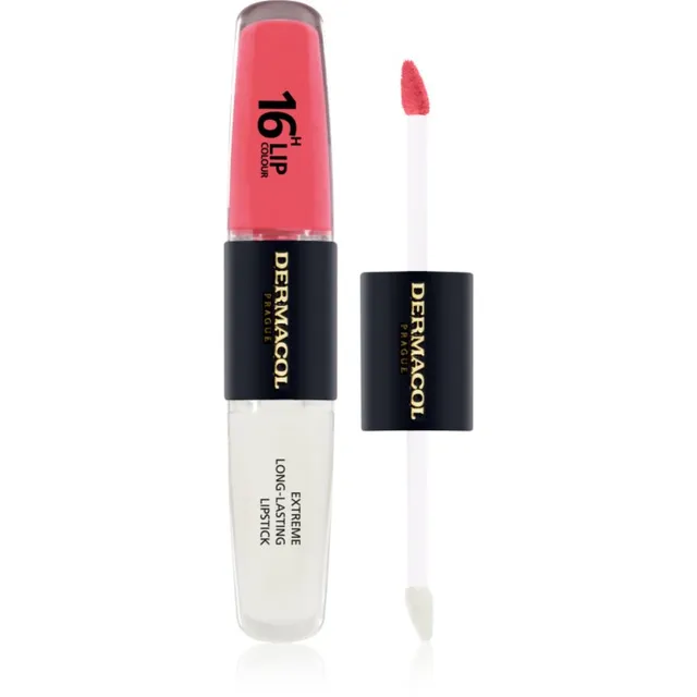 Dermacol 16H Lip Colour Kauapüsiv huulepulk ja huuleläige varjund 26 2x4 ml
