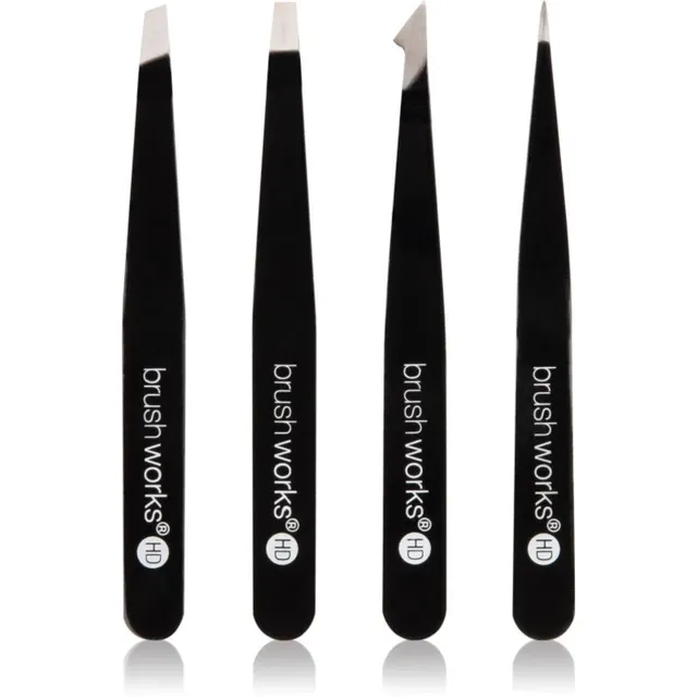 Brushworks The Complete pintsettide komplekt kulmudele Black 4 tk