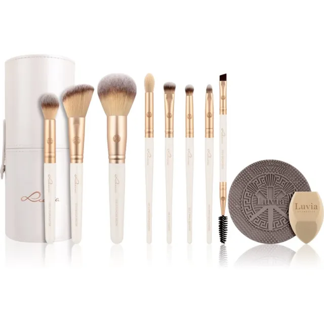 Luvia Cosmetics Prime Vegan Meigipintslite komplekt koos kotiga Sparkling Wine 10 tk