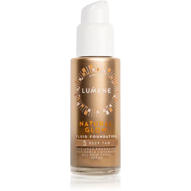 Lumene Natural Glow Kirgastav jumestuskreem loomulikuks ilmeks SPF 20 varjund 5 Deep Tan (Warm) 30 ml