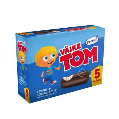 Vanilli-koorejäätis gl.Väike Tom 5x60g/90ml